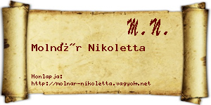 Molnár Nikoletta névjegykártya