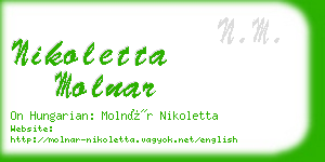 nikoletta molnar business card